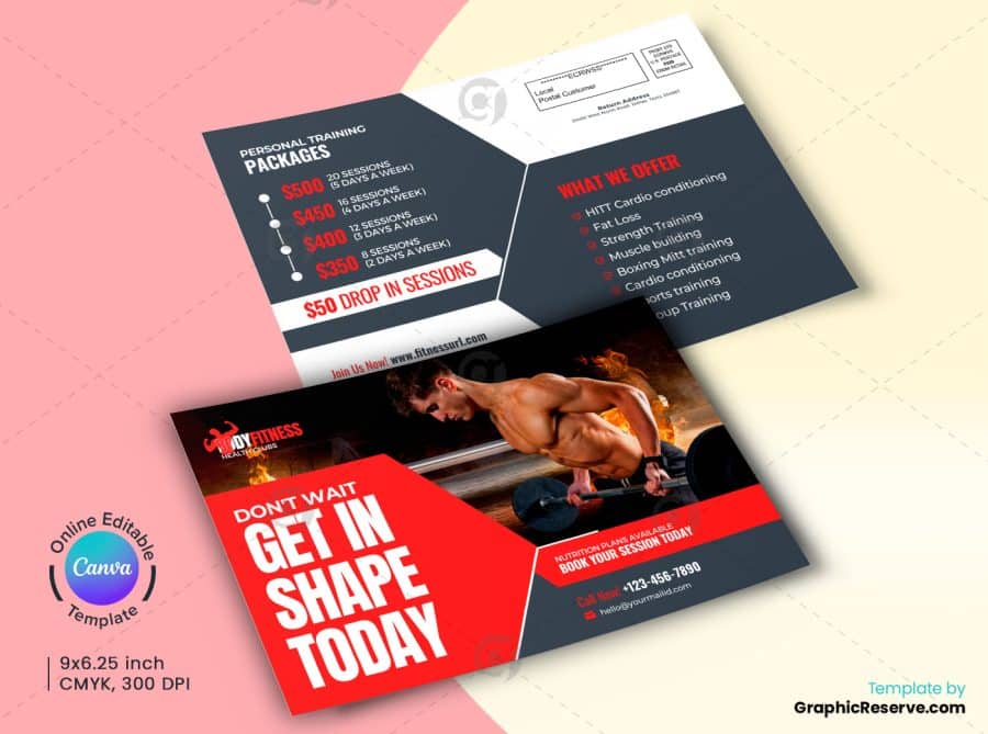 Gym Pricing EDDM Mailer Design