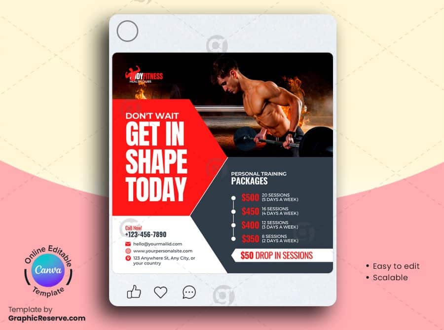 Gym Pricing Social Media Banner