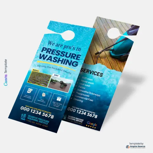 Pressure Wash Door Hanger Design Template