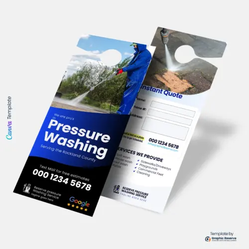 Pressure Washing Instant Quote Door Hanger Template