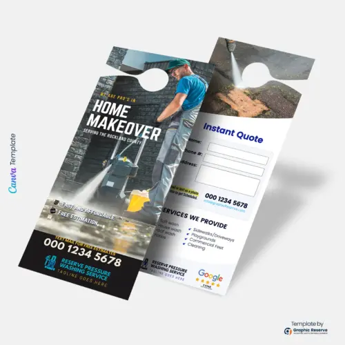Pressure Wash Door Hanger Template (Canva)