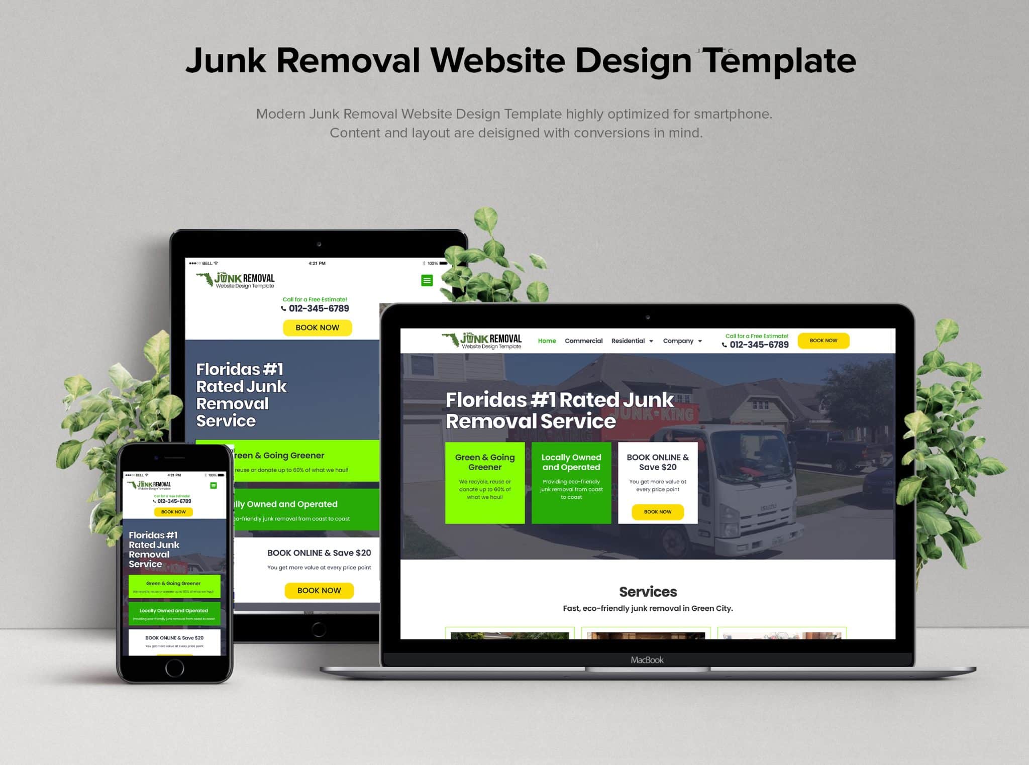 Dumpster Rental Website Template – Elementor | GraphicReserve