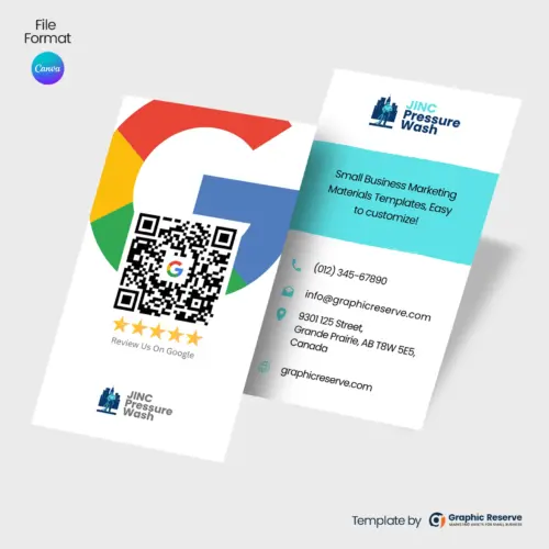 leave us a review card template