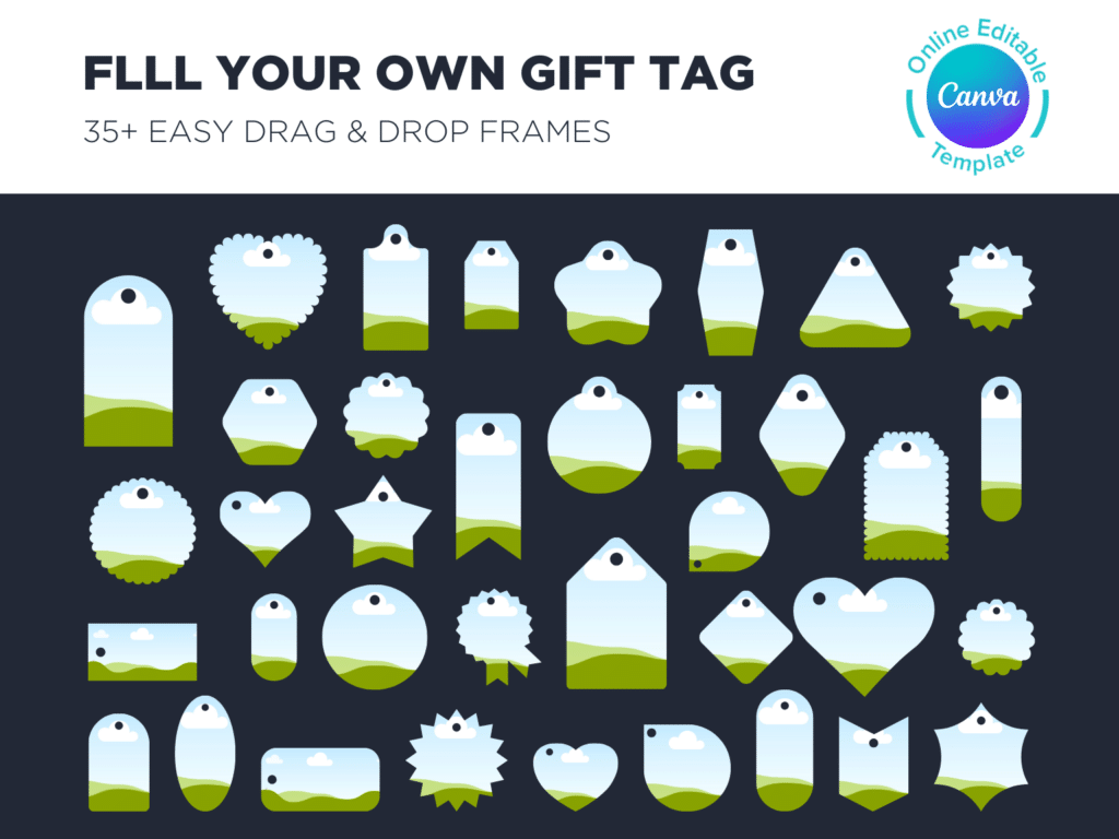 Canvas Tags Example Fill Your Own Gift or Coupon Tag on Canva