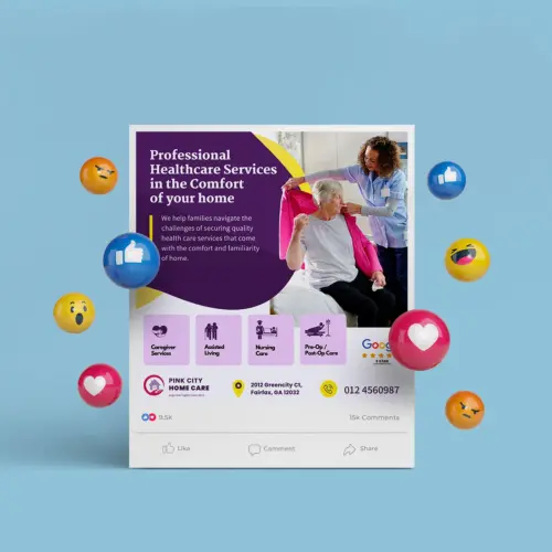 Elder Care and Home Care Social Media Post