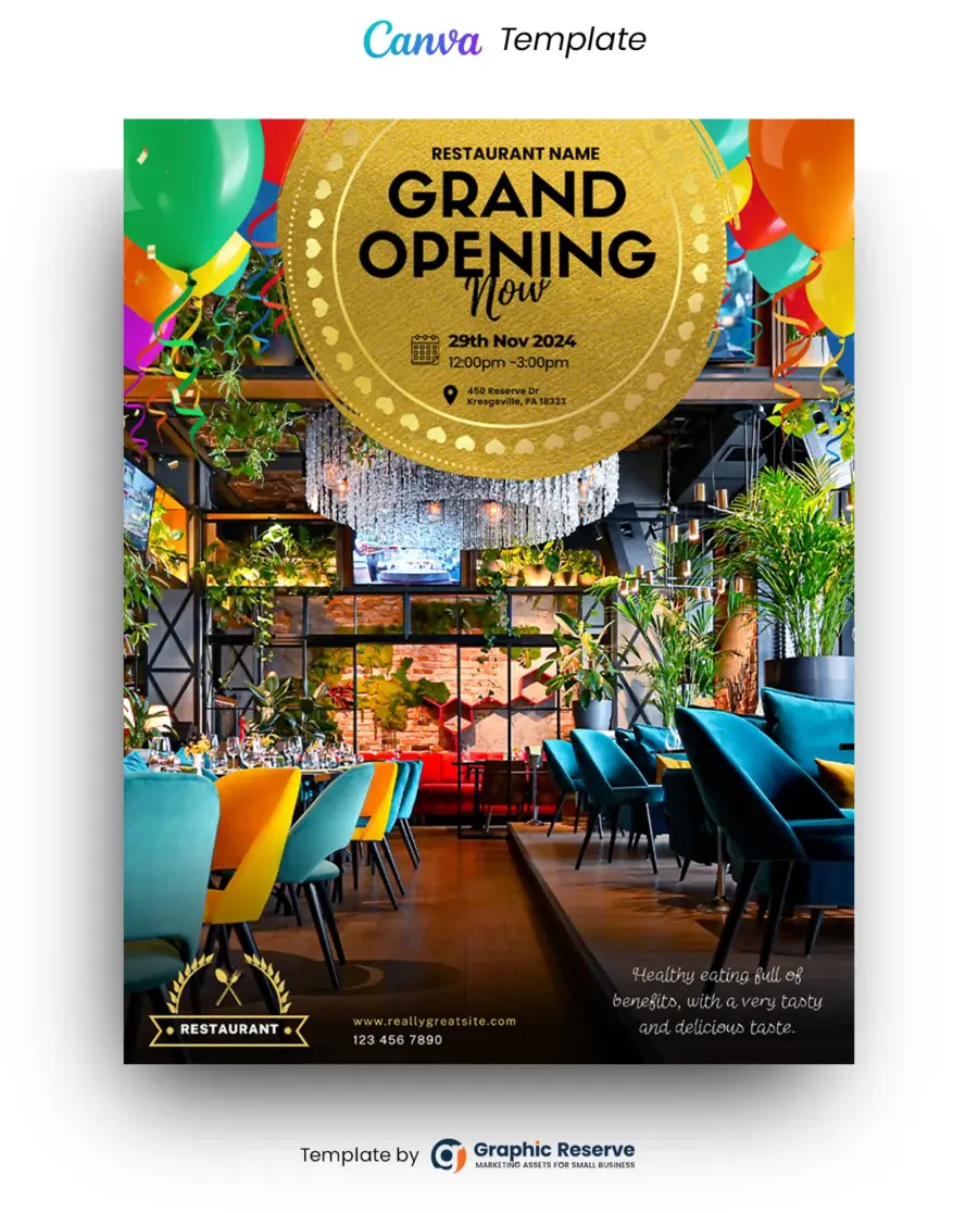 Gorgeous Grand Opening Flyer Template