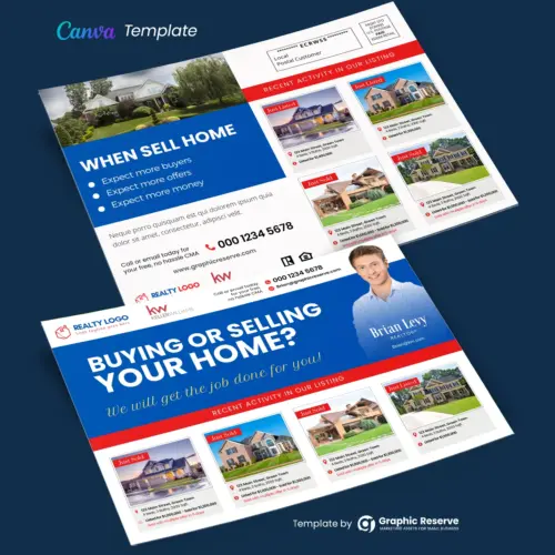 Real Estate Postcard Design Canva Template (Direct Mail EDDM)