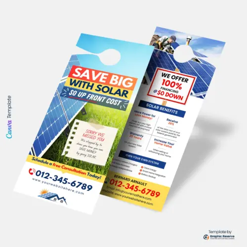 Solar Door Hanger Template Canva