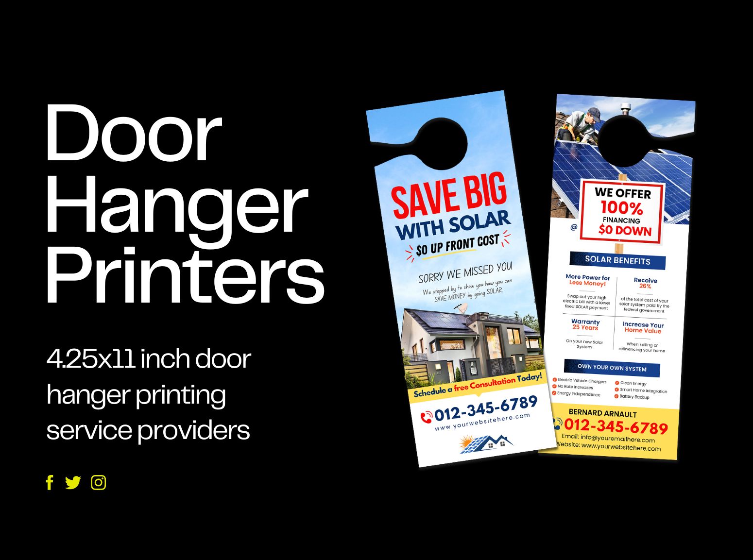 4.25x11 Door Hanger Printers