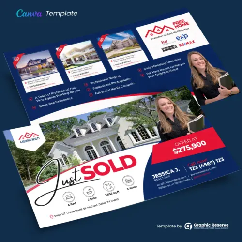 Just Sold Direct Mail EDDM (Canva Template)