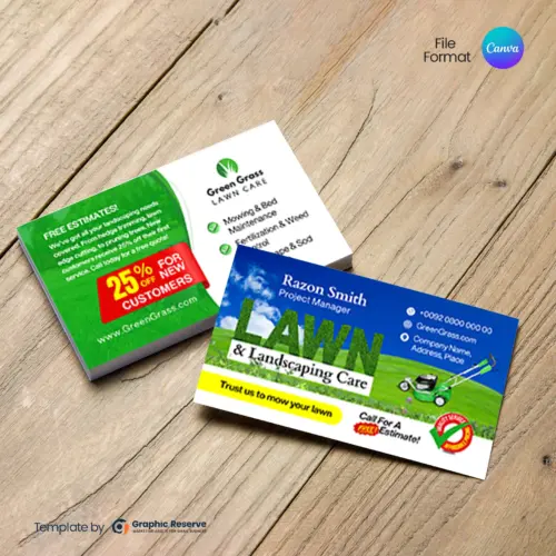 Landscaping Business Card Canva Template
