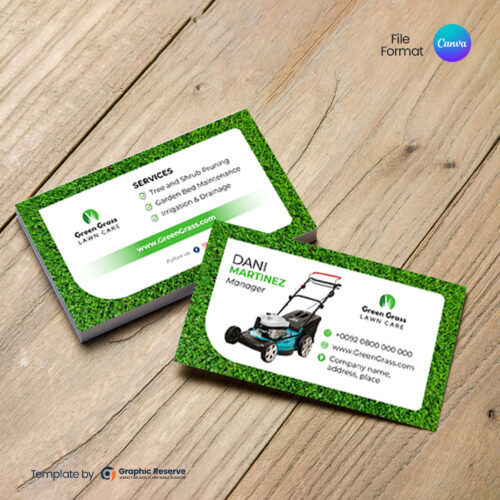 Landscaping and Gardening Standard Business Card Template