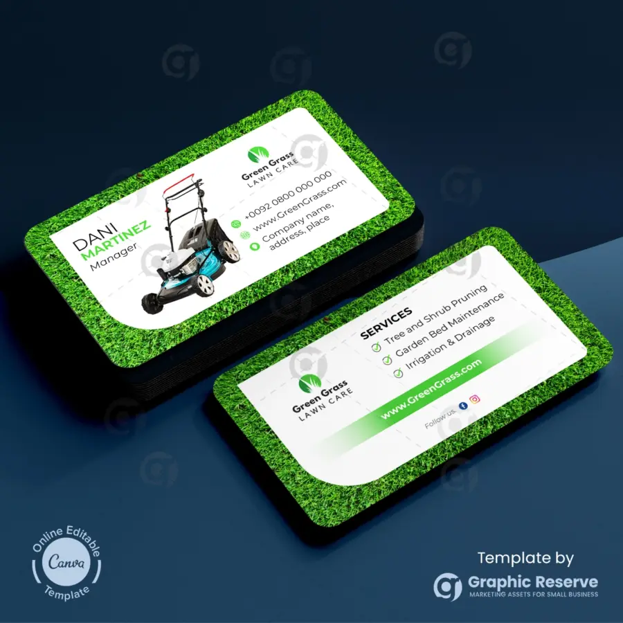 Landscaping and Gardening Standard Business Card Template