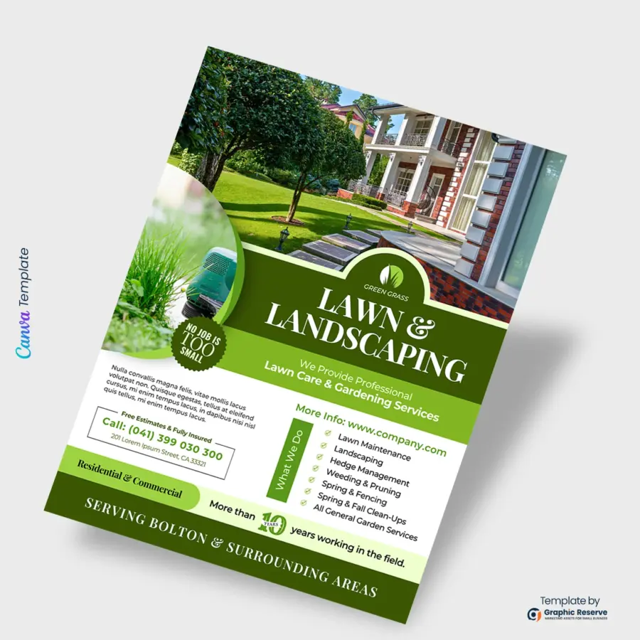 Lawn Care And Landscaping Services Flyer