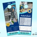 Pressure Washing Door Hanger design Template