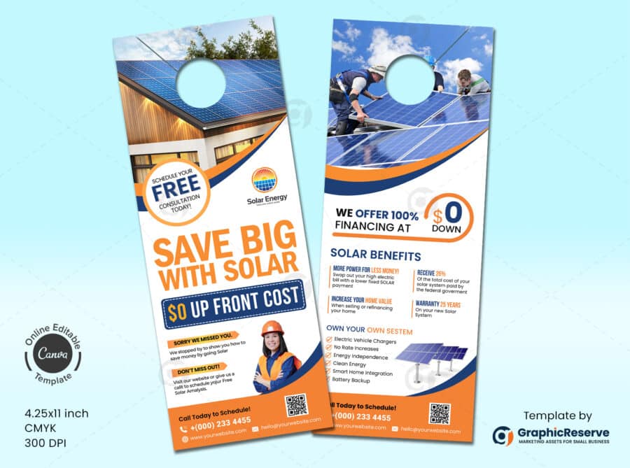Solar Door Hanger Cover (bright Background)