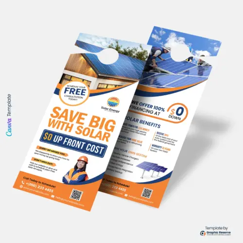 Solar Door Hanger Design Template