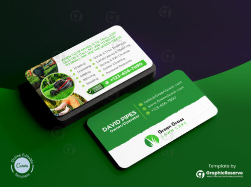 Landscaping and Lawn Care Business Cards