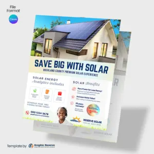 Solar Flyer Canva Design Template