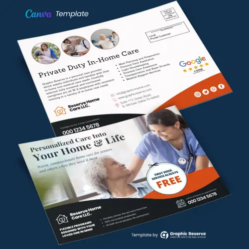 In-Home Care Direct Mail Postcard (Canva EDDM Template)