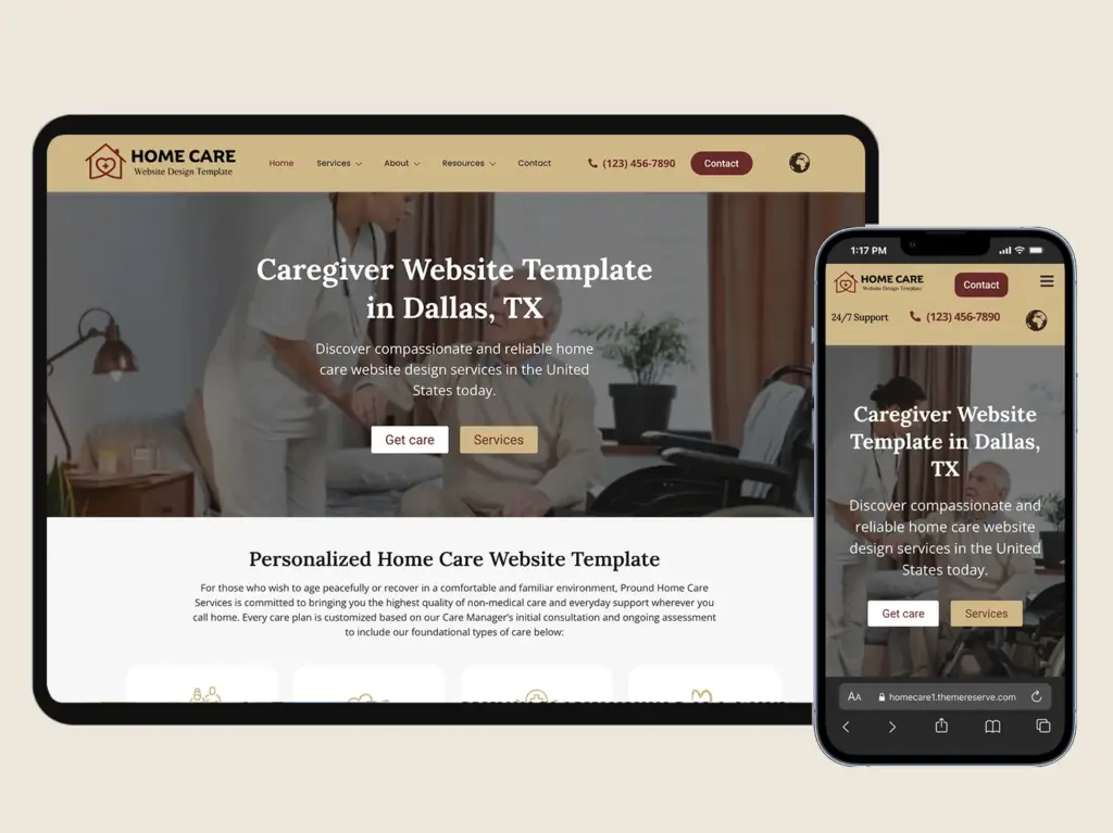 Home Care - Caregiver Website Design Template | WordPress Elementor