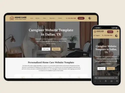 Home Care - Caregiver Website Design Template | WordPress Elementor