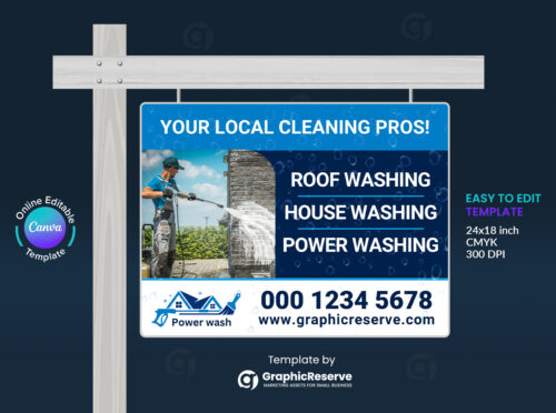 Pressure Washing Yard Signs Design Template