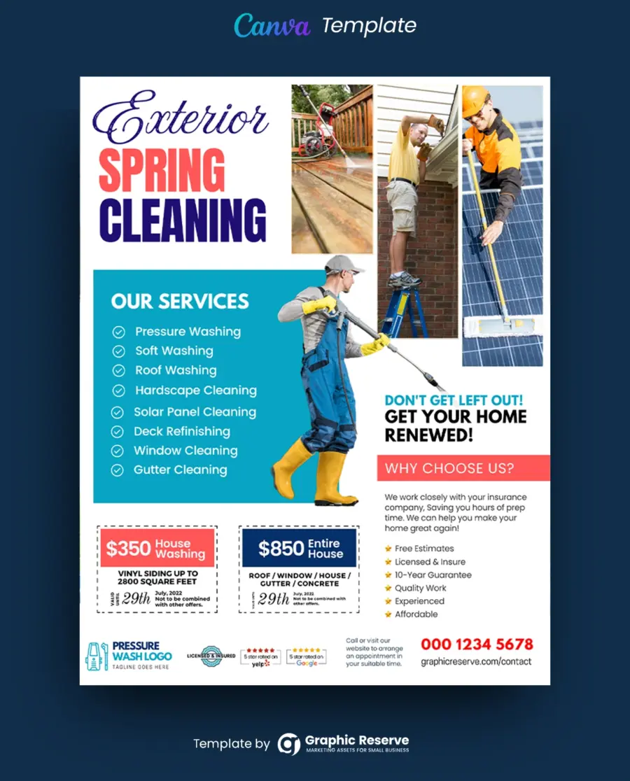 Exterior Spring Cleaning Marketing Flyer - Image 3