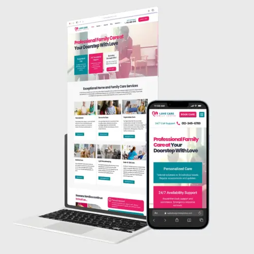 Home Care Website Design Template
