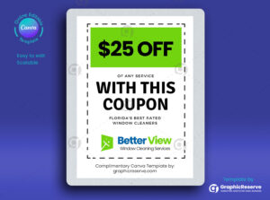 window cleaning service coupon template free download