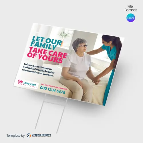 Home Care Yard Sign Design Template