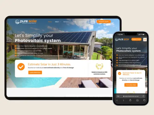 Solar website design template