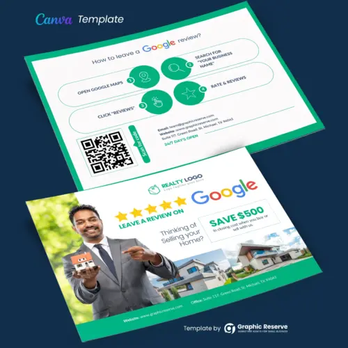 Real Estate Review Postcard Design
