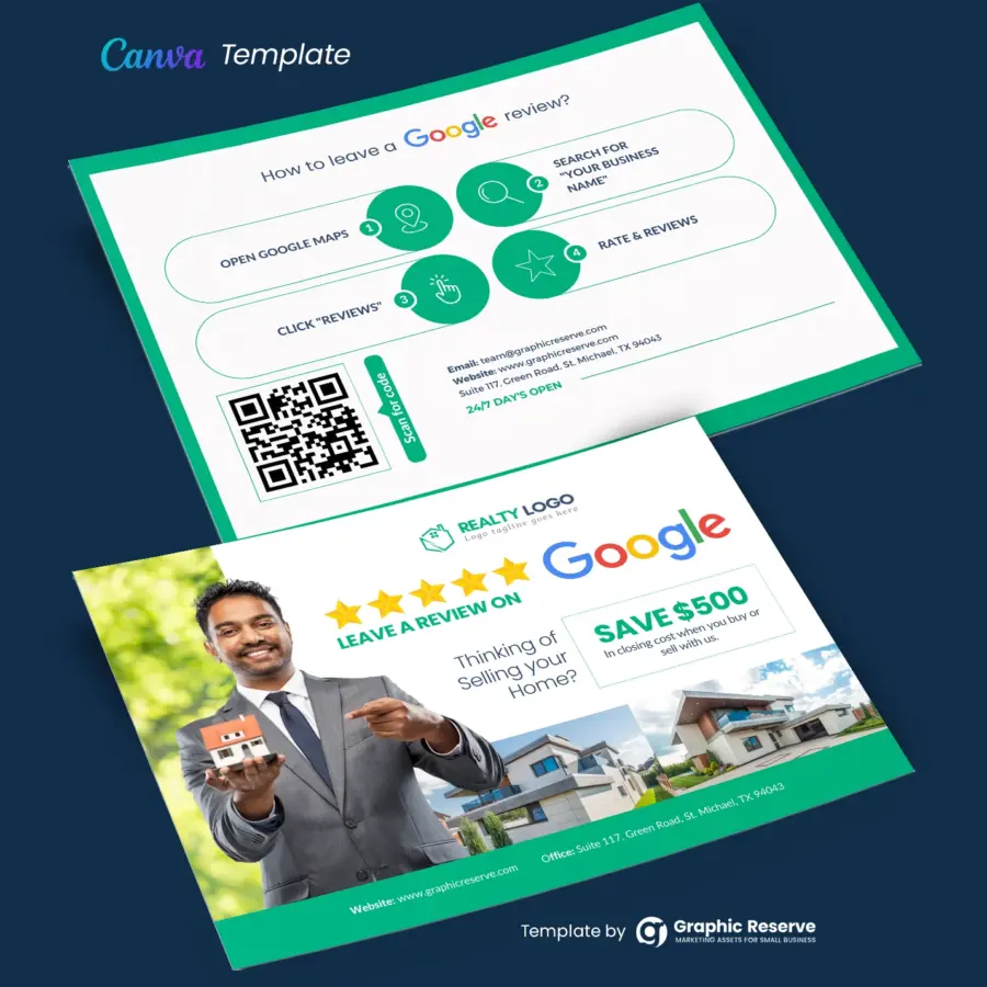 Real Estate Review Postcard Design