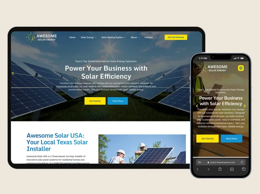 Solar Web Design Template