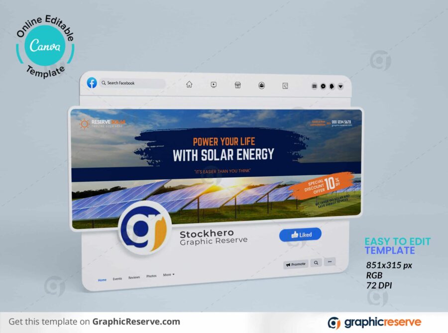 43656 Solar Social Media Cover Design Canva Template scaled