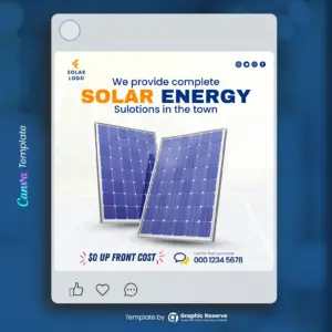 Canva Solar Ad Template for Facebook – Canva template