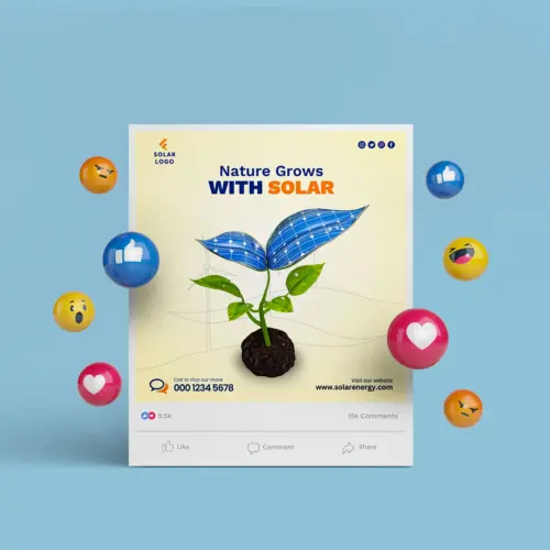 Creative Solar Energy Facebook Banner Template