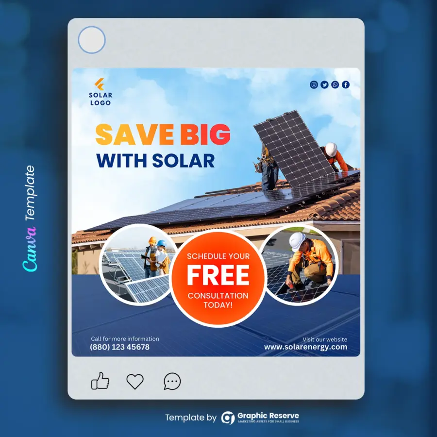 Creative Solar Energy Marketing Banner Template