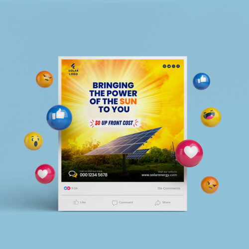Creative Solar Marketing Banner & Poster Design Template
