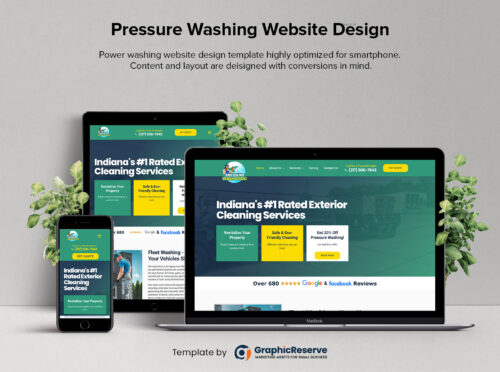 Pressure washing website design template