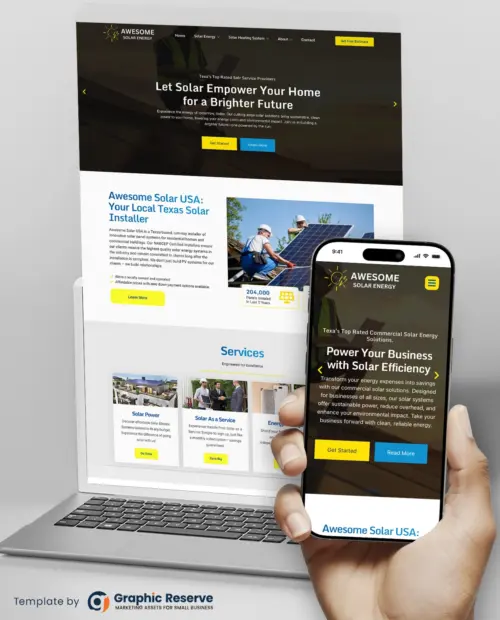Solar Web Design Template (WordPress Elementor Theme)