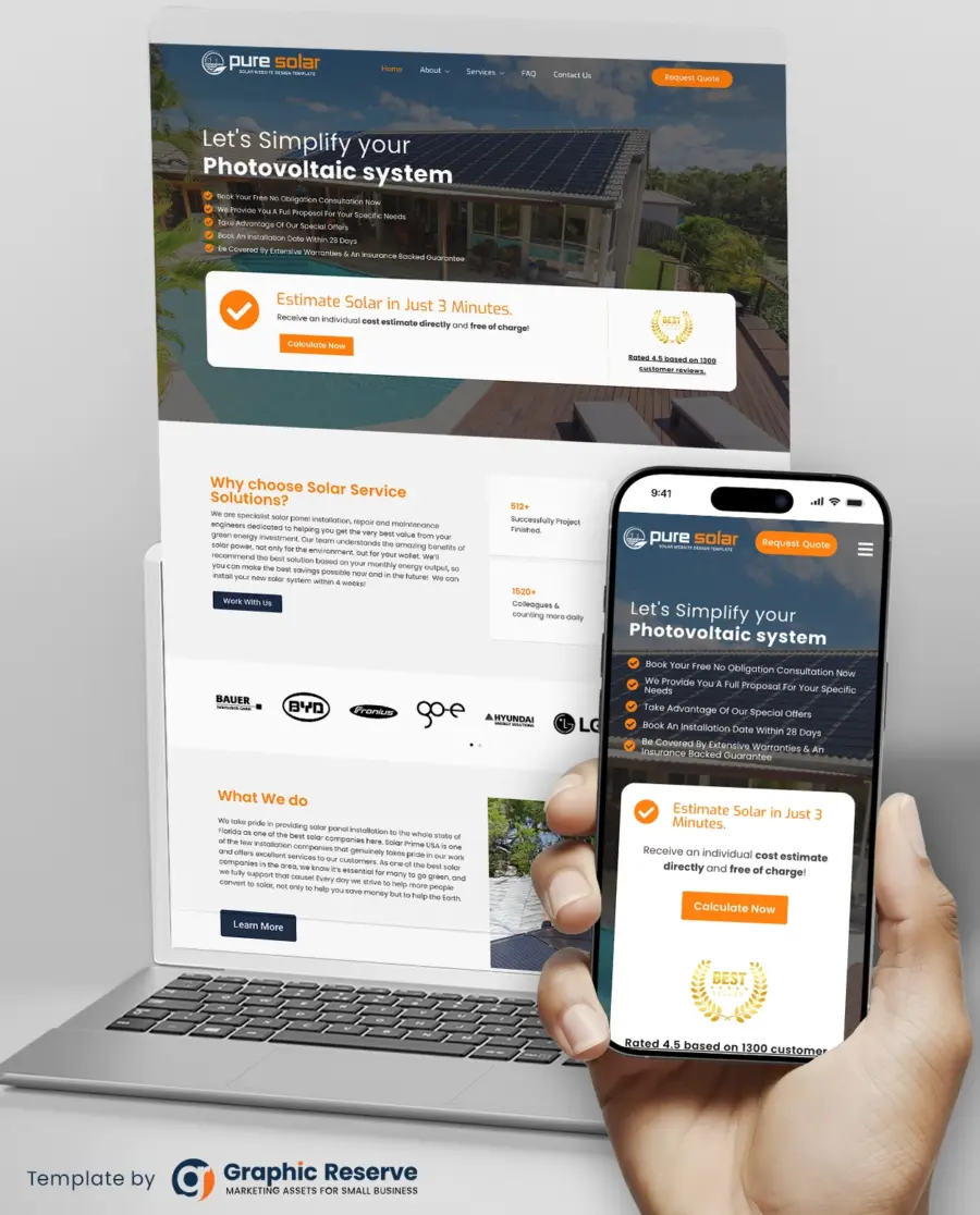 Solar Website Design Template (WordPress Elementor Theme) - Image 2