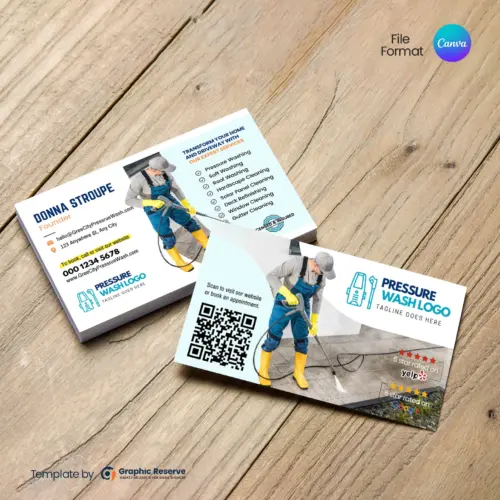 Creative Pressure Cleaning Business Card Template