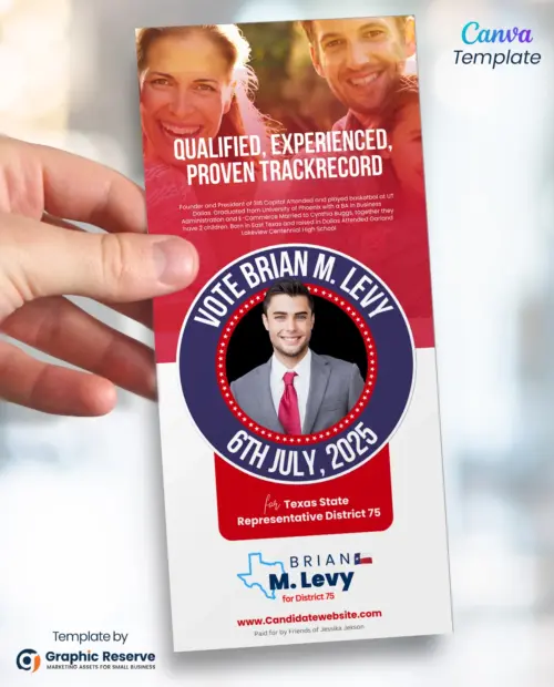 Creative Rack Card Template For political Candidate