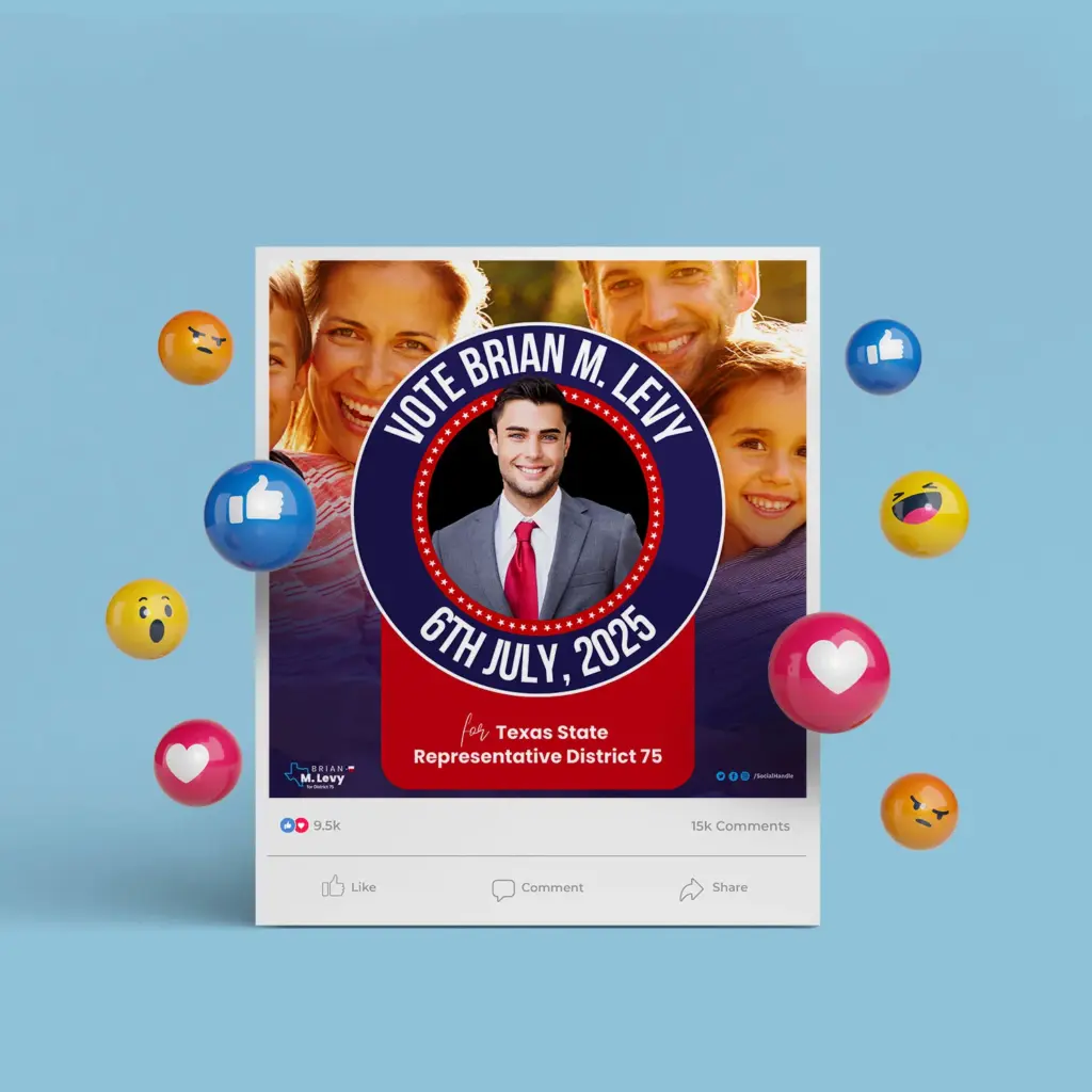Election Campaign Candidate Social Media Poster Design Template