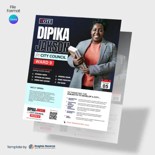 Election Campaign Flyer Canva Template