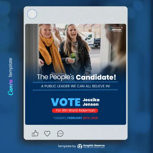 Election Candidate Instagram Poster Design Template
