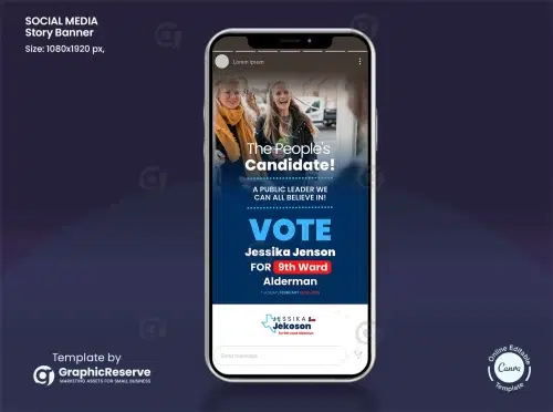 Election Candidate Instagram Story Design Canva Template