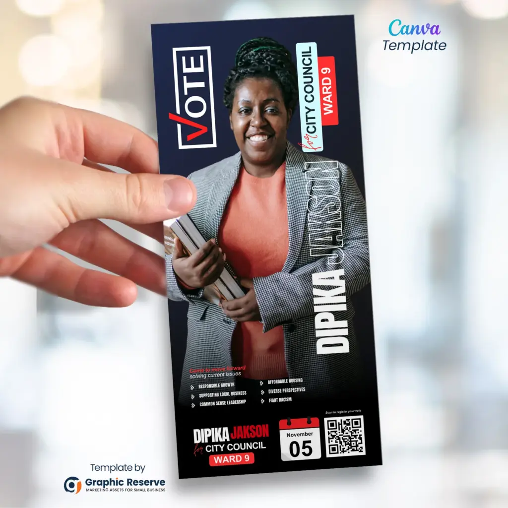 Election Candidate Rack Card Design for Voter Engagement